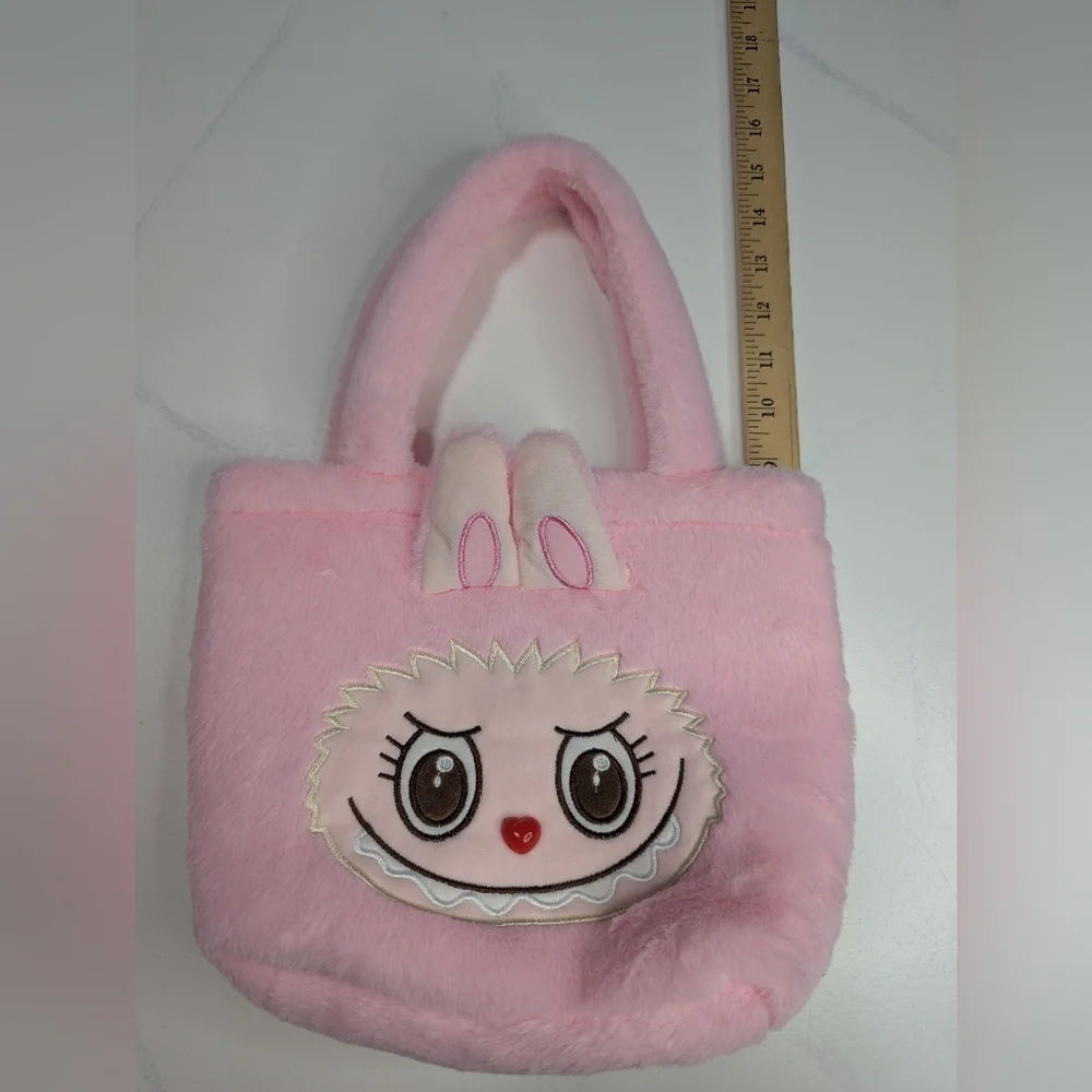 Pink Plush Bunny Face Kids Tote/Purse